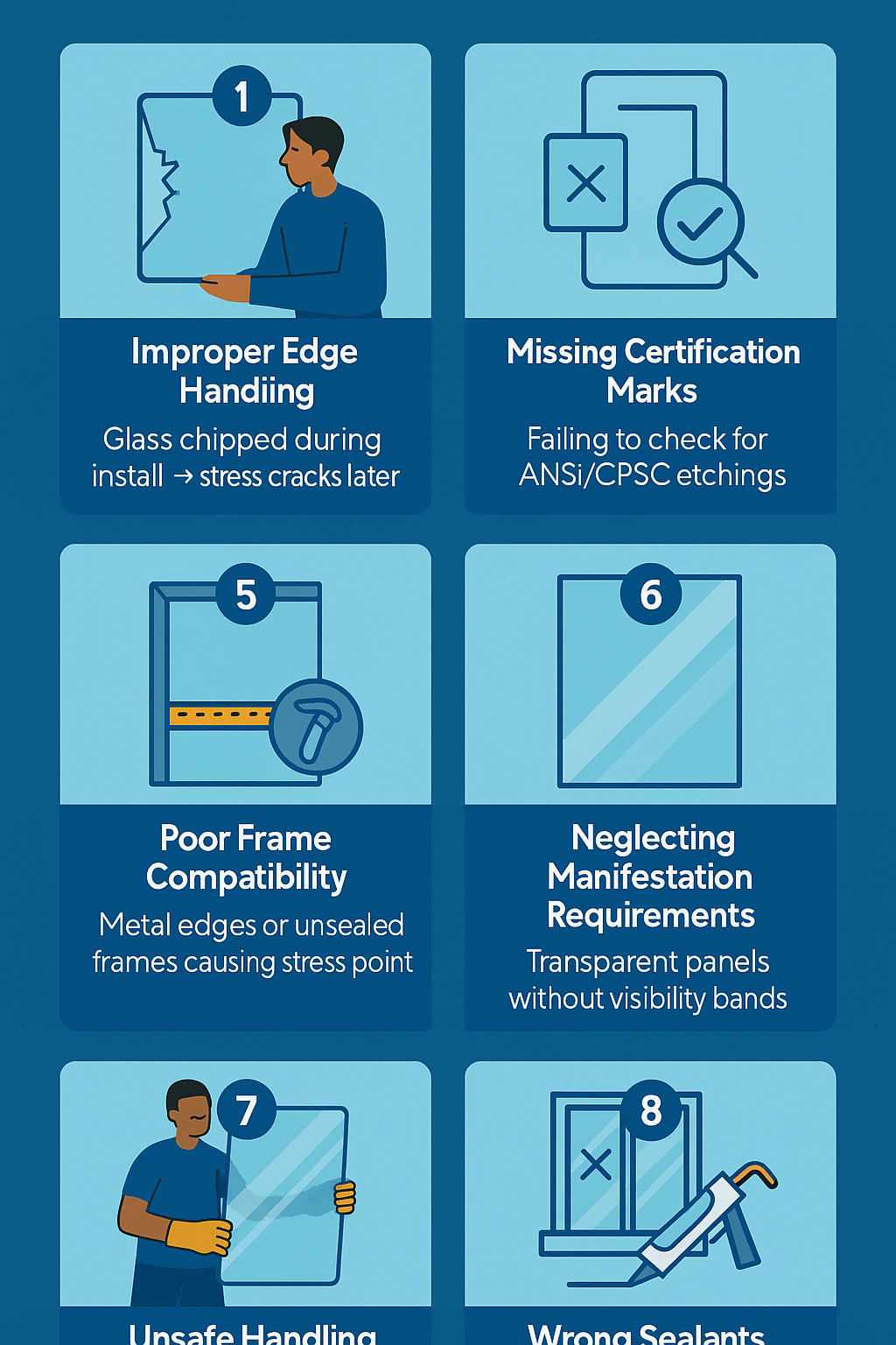 Infographic: Top 10 Mistakes Contractors Make When Installing Safety Glass