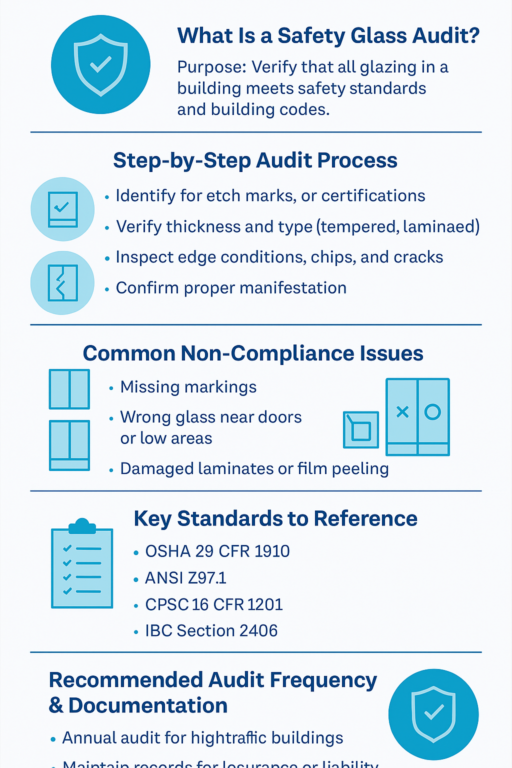 Infographic: How to Conduct a Safety Glass Audit in Commercial Buildings