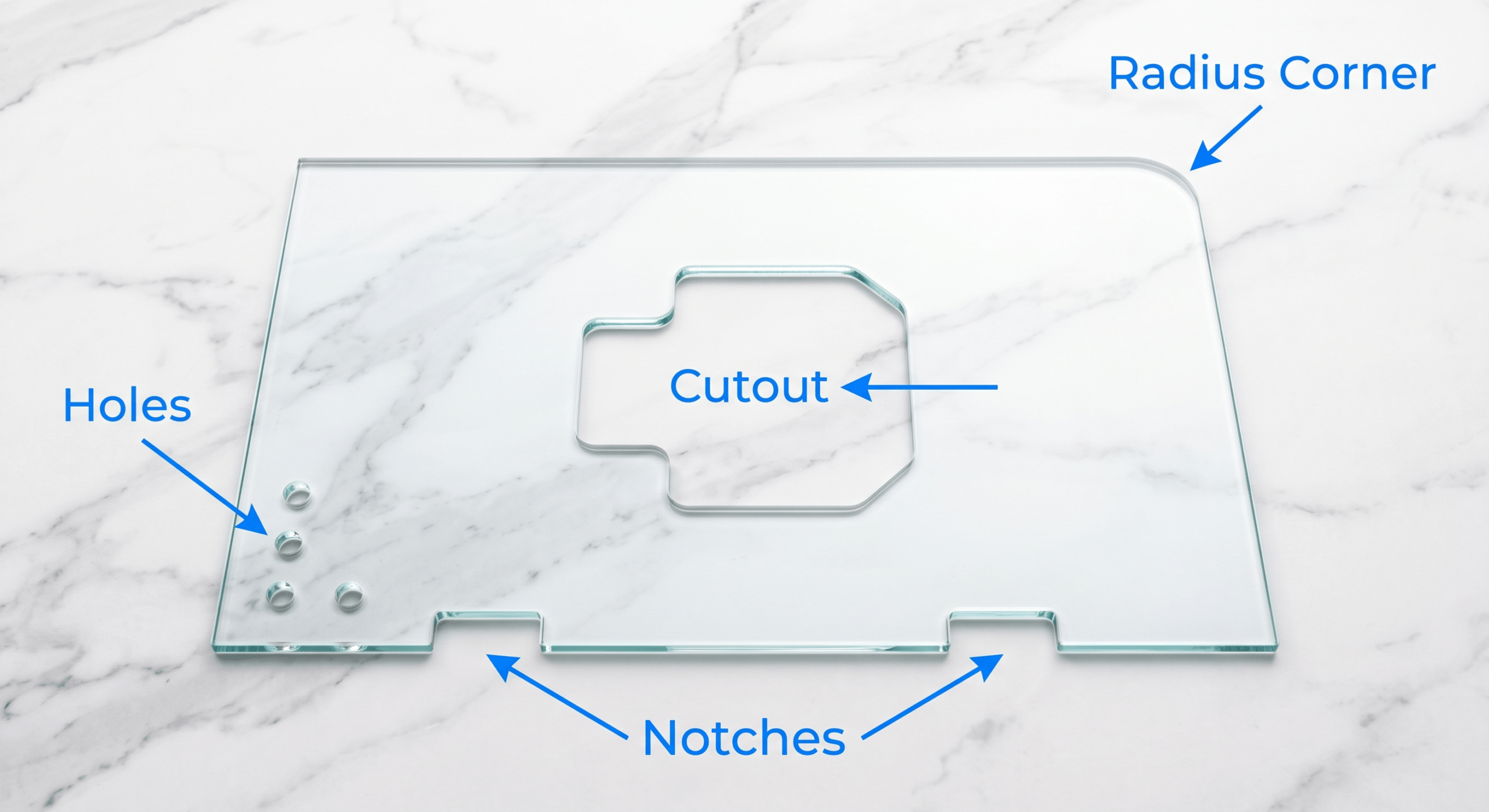 Custom Glass Cutouts