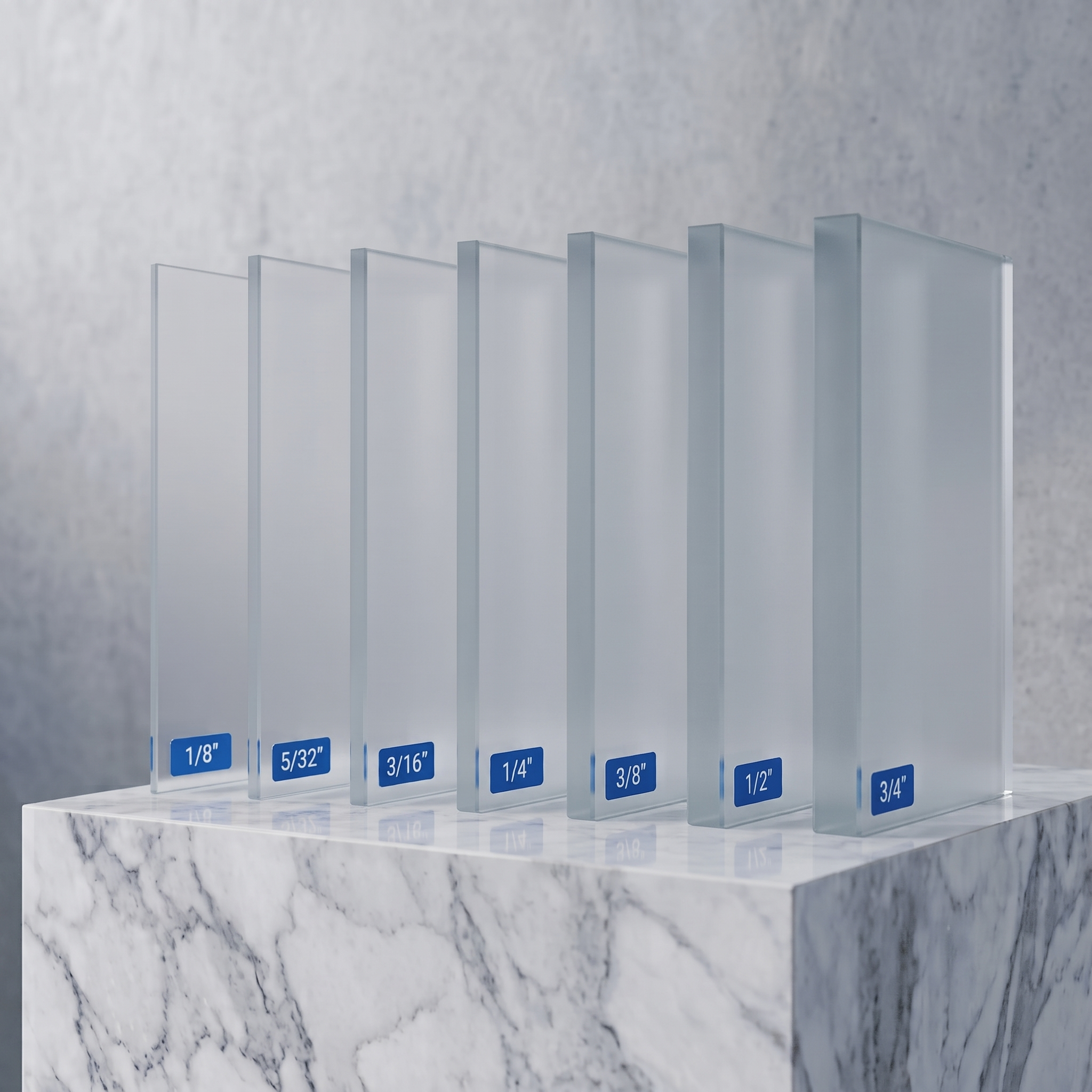 Extra Clear Glass Thickness Options