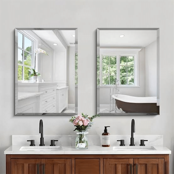 Frameless Beveled Entryway Mirror