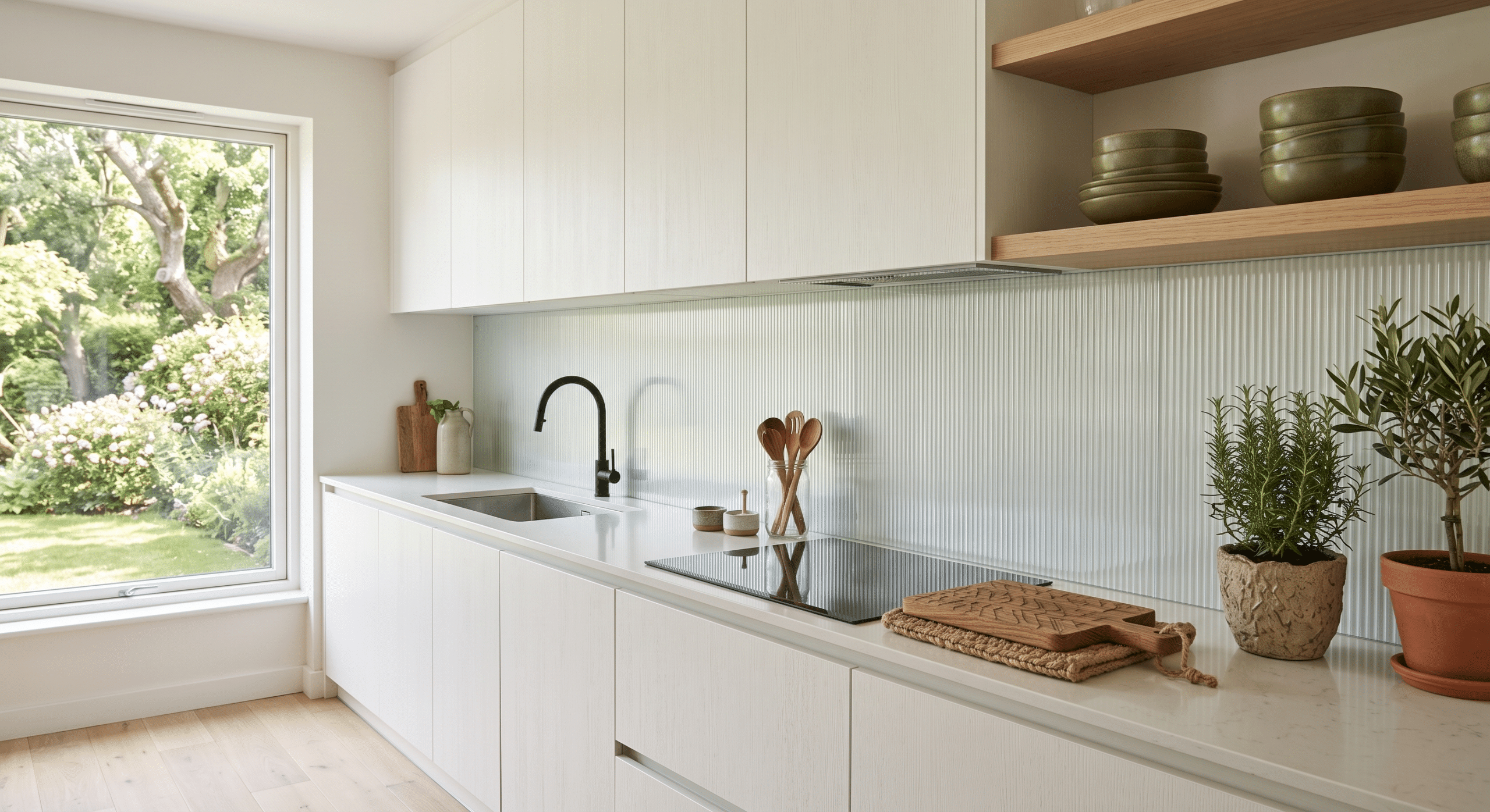 Custom Tinted Glass Backsplash