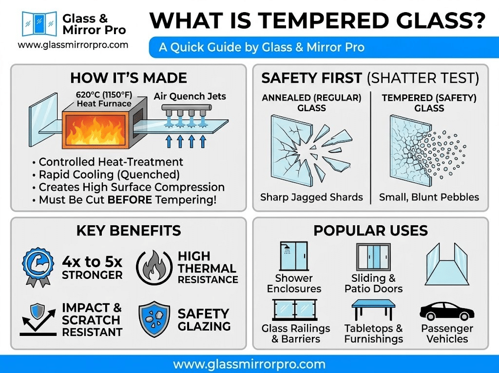 What is Tempered Glass Infographic Guide by Glass Mirror Pro